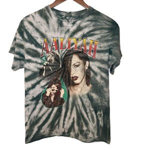 Y2K Style Aaliyah Rap Mens Medium Hip Hop T Shirt Hip Hop R&B Music Vintage Wash